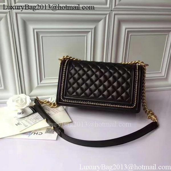Boy Chanel Flap Shoulder Bag Original Sheepskin Leather A67086 Black Boy Chanel Flap Shoulder Bag Original Sheepskin Leather A67086 Black
