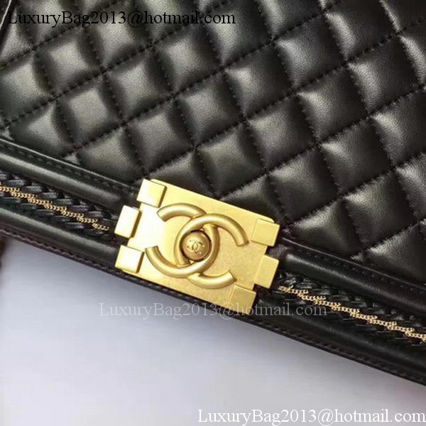 Boy Chanel Flap Shoulder Bag Original Sheepskin Leather A67086 Black Boy Chanel Flap Shoulder Bag Original Sheepskin Leather A67086 Black