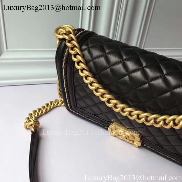 Boy Chanel Flap Shoulder Bag Original Sheepskin Leather A67086 Black Boy Chanel Flap Shoulder Bag Original Sheepskin Leather A67086 Black