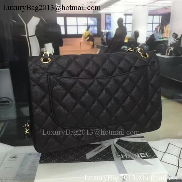 Chanel Classic Top Flap Bag Original Deerskin Leather CHA5212 Black Chanel Classic Top Flap Bag Original Deerskin Leather CHA5212 Black