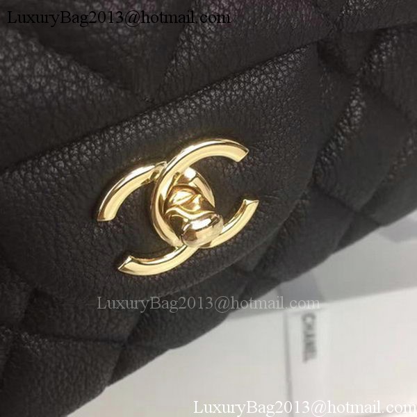 Chanel Classic Top Flap Bag Original Deerskin Leather CHA5212 Black Chanel Classic Top Flap Bag Original Deerskin Leather CHA5212 Black