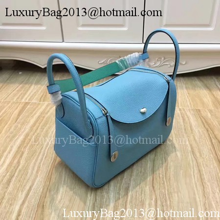 Hermes Lindy 30CM Original Leather Shoulder Bag LD30 Blue&Green Hermes Lindy 30CM Original Leather Shoulder Bag LD30 Blue&Green