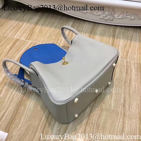 Hermes Lindy 30CM Original Leather Shoulder Bag LD30 Grey&Blue Hermes Lindy 30CM Original Leather Shoulder Bag LD30 Grey&Blue