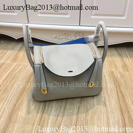 Hermes Lindy 30CM Original Leather Shoulder Bag LD30 Grey&Blue Hermes Lindy 30CM Original Leather Shoulder Bag LD30 Grey&Blue