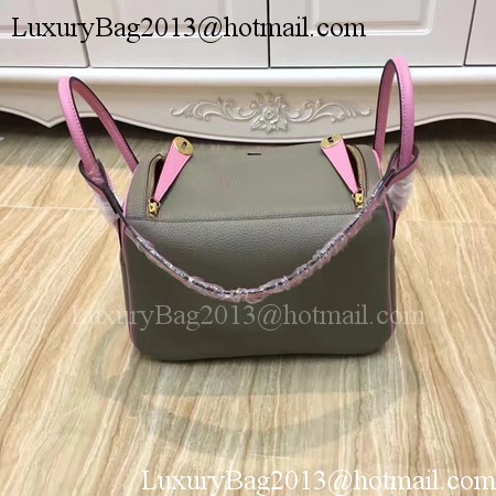 Hermes Lindy 30CM Original Leather Shoulder Bag LD30 Grey&Pink Hermes Lindy 30CM Original Leather Shoulder Bag LD30 Grey&Pink