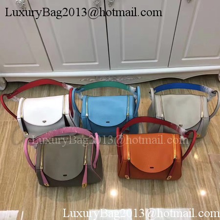 Hermes Lindy 30CM Original Leather Shoulder Bag LD30 White&Red Hermes Lindy 30CM Original Leather Shoulder Bag LD30 White&Red