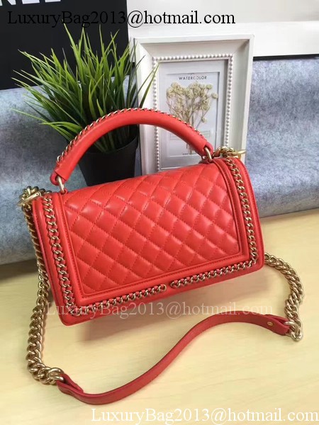 Boy Chanel Flap Bag Original Calfskin Leather A67086B Red Boy Chanel Flap Bag Original Calfskin Leather A67086B Red