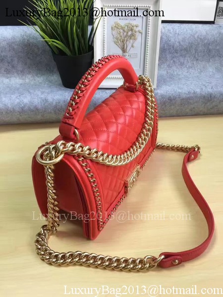 Boy Chanel Flap Bag Original Calfskin Leather A67086B Red Boy Chanel Flap Bag Original Calfskin Leather A67086B Red