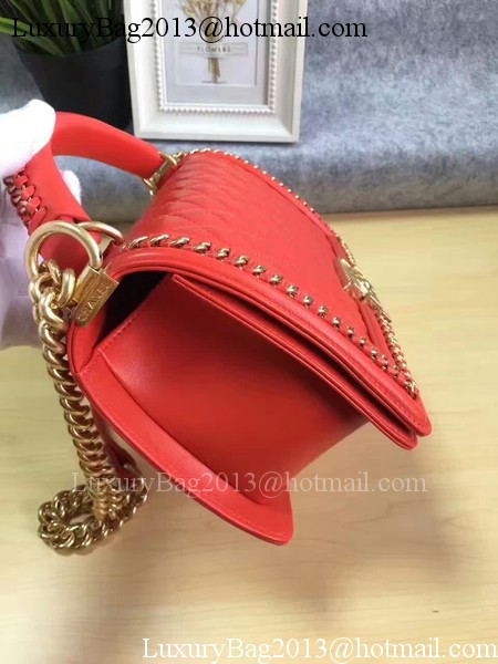 Boy Chanel Flap Bag Original Calfskin Leather A67086B Red Boy Chanel Flap Bag Original Calfskin Leather A67086B Red