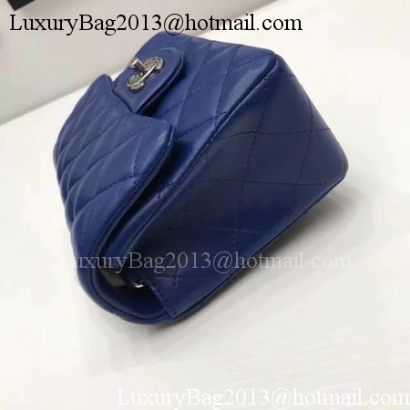 Chanel Classic MINI Flap Bag Original Sheepskin Leather A1115 Blue Chanel Classic MINI Flap Bag Original Sheepskin Leather A1115 Blue