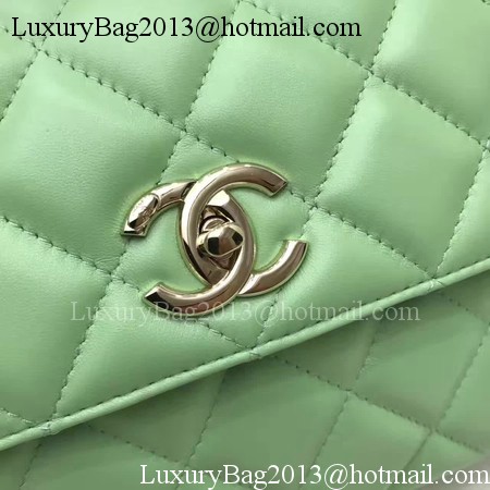 Chanel Classic Top Handle Bag Original Sheepskin Leather A92991 Green Chanel Classic Top Handle Bag Original Sheepskin Leather A92991 Green