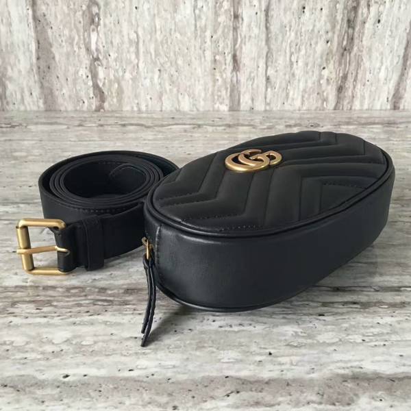 Gucci GG Marmont Quilted Leather Bag 476434 Black Gucci GG Marmont Quilted Leather Bag 476434 Black