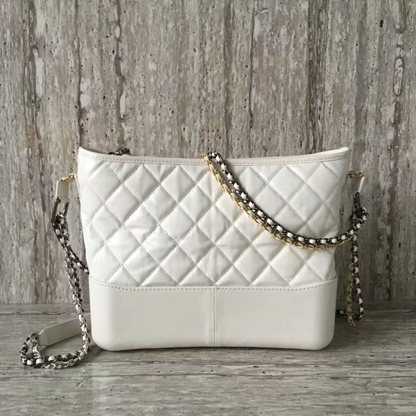 Chanel Gabrielly Calf Leather Shoulder Bag 93824 White Chanel Gabrielly Calf Leather Shoulder Bag 93824 White