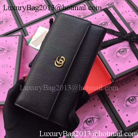 Gucci Leather Continental Wallet 456116 Black Gucci Leather Continental Wallet 456116 Black