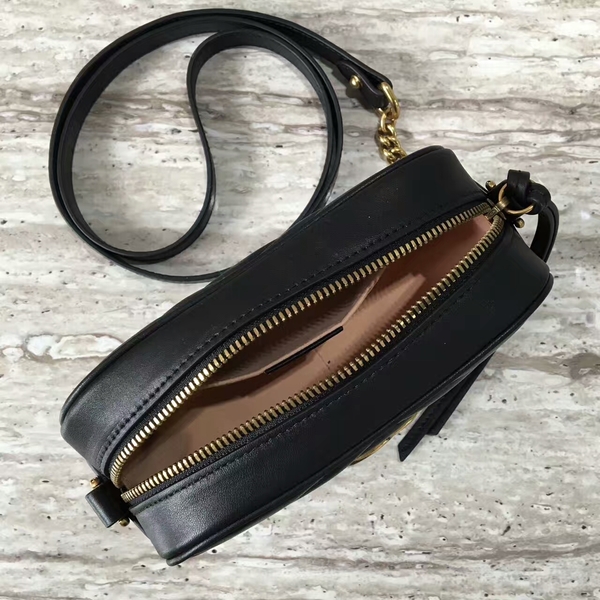 Gucci GG Marmont Matelasse Mini Shoulder Bag 448065A Black Gucci GG Marmont Matelasse Mini Shoulder Bag 448065A Black