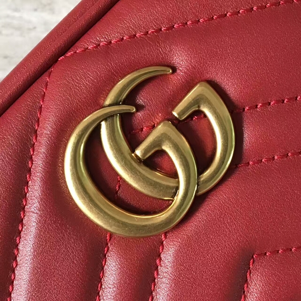 Gucci GG Marmont Matelasse Mini Shoulder Bag 448065A Red Gucci GG Marmont Matelasse Mini Shoulder Bag 448065A Red