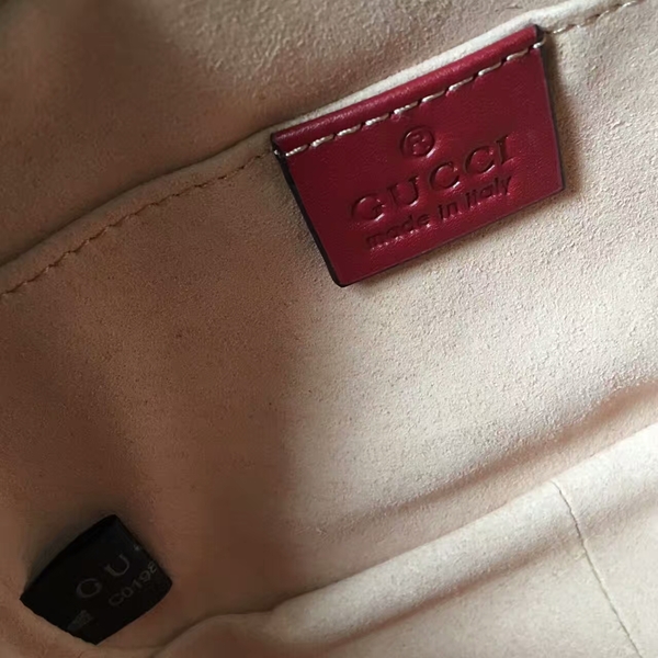 Gucci GG Marmont Matelasse Mini Shoulder Bag 448065A Red Gucci GG Marmont Matelasse Mini Shoulder Bag 448065A Red