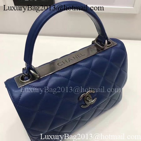 Chanel Classic Top Handle Bag Original Sheepskin Leather A92991 Royal Chanel Classic Top Handle Bag Original Sheepskin Leather A92991 Royal