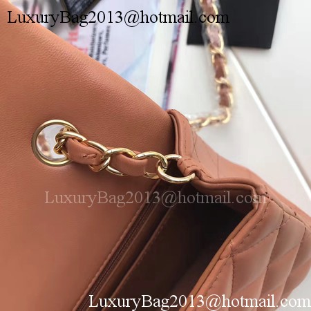 Chanel mini Classic Flap Bag Brown Original Sheepskin Leather A1116 Gold Chanel mini Classic Flap Bag Brown Original Sheepskin Leather A1116 Gold