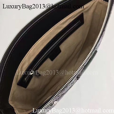 Gucci Signature Leather Messenger Bag 406408 Black Gucci Signature Leather Messenger Bag 406408 Black