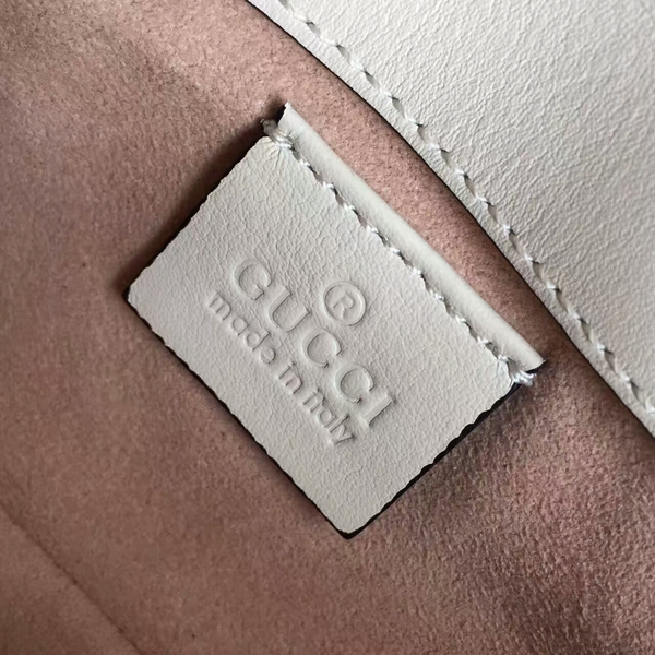 Gucci GG Marmont Nano Shoulder Bag 476433A White Gucci GG Marmont Nano Shoulder Bag 476433A White