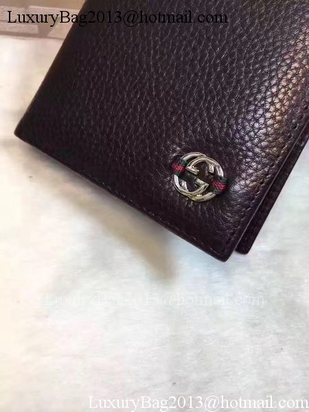Gucci Calfskin Leather Bi-fold Wallet 308798 Black Gucci Calfskin Leather Bi-fold Wallet 308798 Black