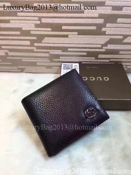 Gucci Calfskin Leather Bi-fold Wallet 308798 Black Gucci Calfskin Leather Bi-fold Wallet 308798 Black