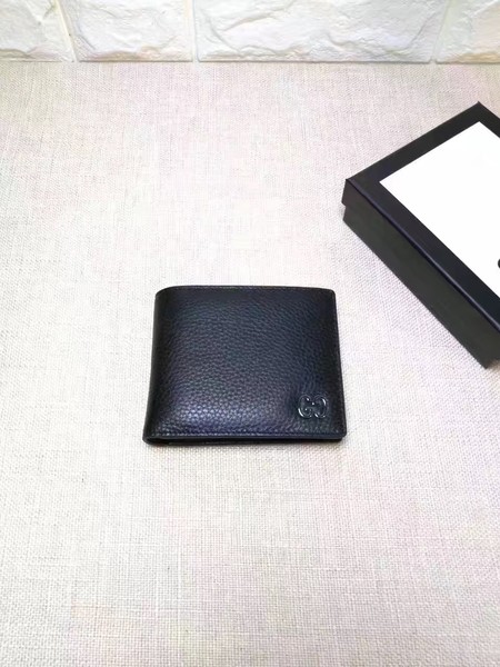 Gucci Calfskin Leather Bi-fold Wallet 473922 Black