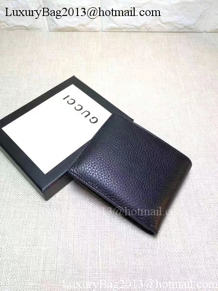 Gucci Calfskin Leather Bi-fold Wallet 473922 Black Gucci Calfskin Leather Bi-fold Wallet 473922 Black