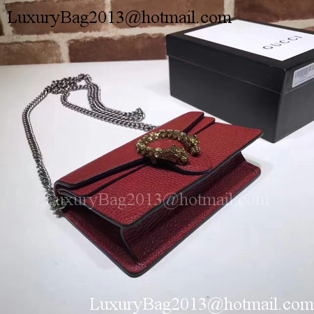 Gucci Dionysus Leather Super mini Bag 476432 Red Gucci Dionysus Leather Super mini Bag 476432 Red