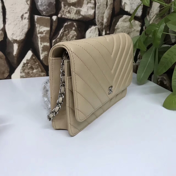 Chanel Classic Flap Bags Camel Original Sheepskin Leather 33815 Silver Chanel Classic Flap Bags Camel Original Sheepskin Leather 33815 Silver