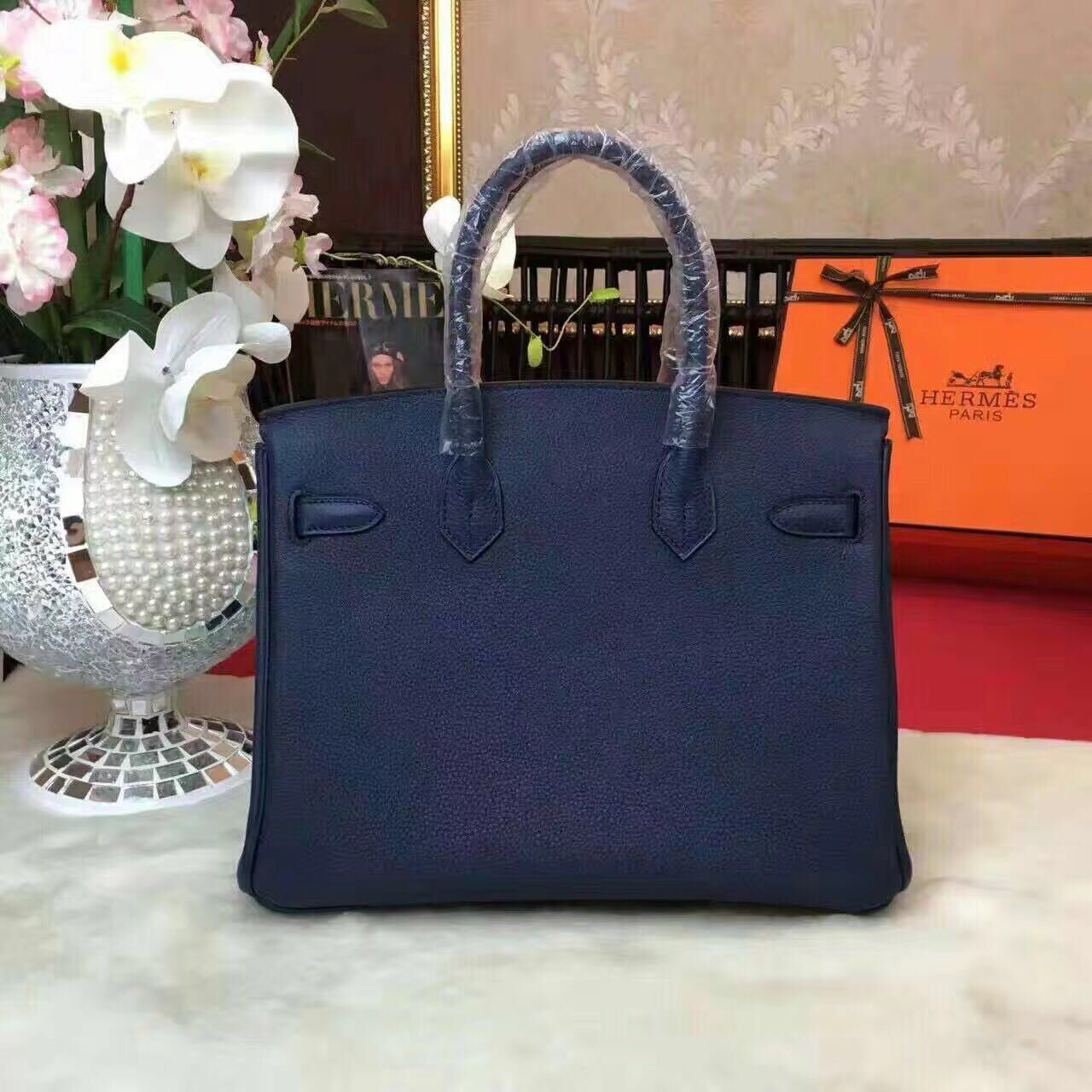 Hermes Birkin Bag Original Leather 17825 Blue Hermes Birkin Bag Original Leather 17825 Blue