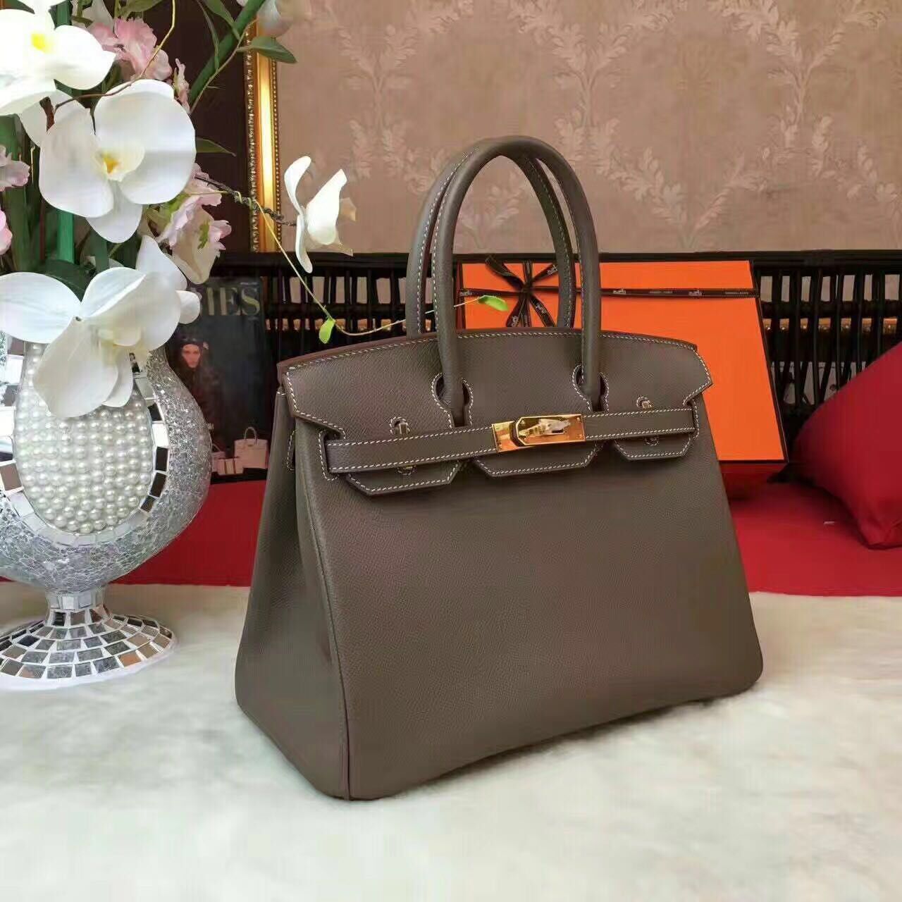 Hermes Birkin Bag Original Leather 17825 Grey Hermes Birkin Bag Original Leather 17825 Grey