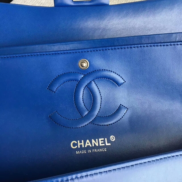 Chanel Flap Shoulder Bags Blue Original Sheepskin CF1112 Silver Chanel Flap Shoulder Bags Blue Original Sheepskin CF1112 Silver