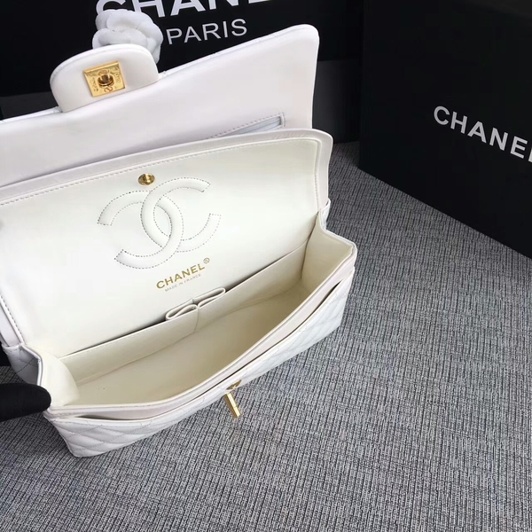 Chanel Flap Shoulder Bags White Original Patent Leather CF1112 Gold Chanel Flap Shoulder Bags White Original Patent Leather CF1112 Gold