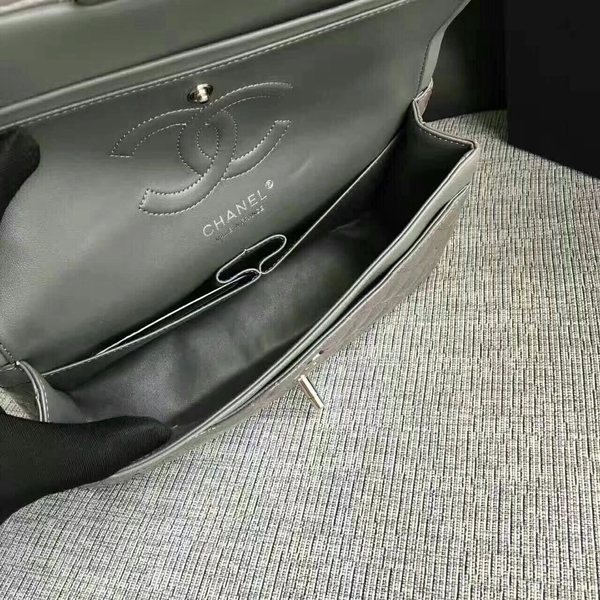 Chanel Flap Shoulder Bags Grey Original Patent Leather CF1112 Silver Chanel Flap Shoulder Bags Grey Original Patent Leather CF1112 Silver