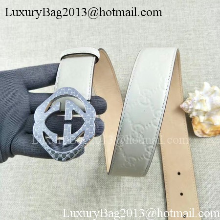 Gucci 38mm Leather Belt GG57098 White Gucci 38mm Leather Belt GG57098 White