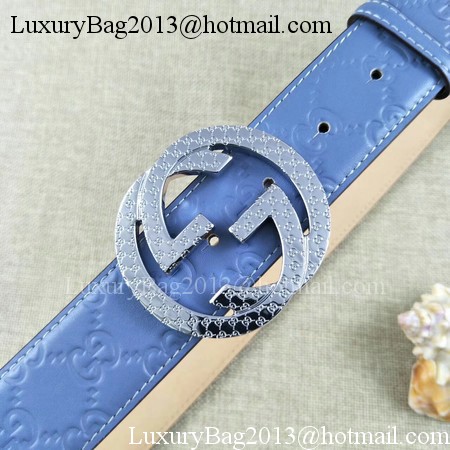 Gucci 38mm Leather Belt GG57099 Blue Gucci 38mm Leather Belt GG57099 Blue