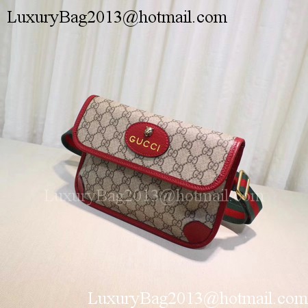 Gucci GG Supreme Belt Bag 493930 Red Gucci GG Supreme Belt Bag 493930 Red