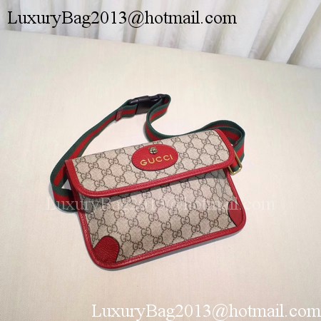 Gucci GG Supreme Belt Bag 493930 Red Gucci GG Supreme Belt Bag 493930 Red