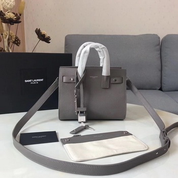 Yves Saint Laurent Classic Sac De Jour Bag Calfskin Leather Y398711 Grey Yves Saint Laurent Classic Sac De Jour Bag Calfskin Leather Y398711 Grey