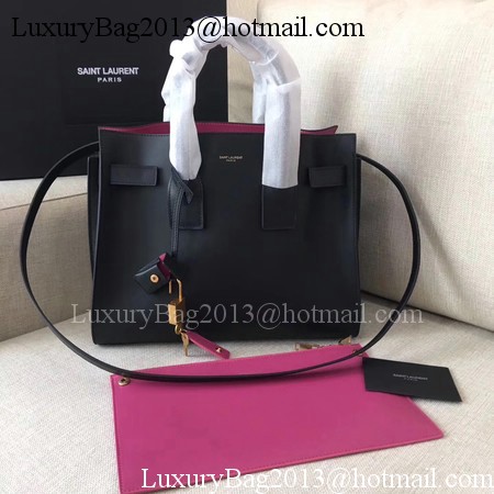 Yves Saint Laurent Classic Sac De Jour Bag Smooth Leather Y398709 Black&Rose Yves Saint Laurent Classic Sac De Jour Bag Smooth Leather Y398709 Black&Rose