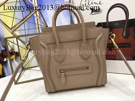 Celine Luggage Nano Tote Bag Original Leather CC3560 Apricot Celine Luggage Nano Tote Bag Original Leather CC3560 Apricot