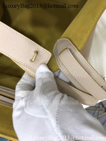 Celine Luggage Phantom Tote Bag Calfskin Leather CT3372 Apricot&Yellow Celine Luggage Phantom Tote Bag Calfskin Leather CT3372 Apricot&Yellow