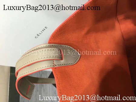 Celine Luggage Phantom Tote Bag Calfskin Leather CT3372 Grey&Orange Celine Luggage Phantom Tote Bag Calfskin Leather CT3372 Grey&Orange