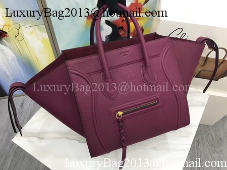 Celine Luggage Phantom Tote Bag Calfskin Leather CT3372 Wine Celine Luggage Phantom Tote Bag Calfskin Leather CT3372 Wine