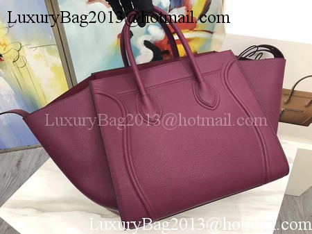 Celine Luggage Phantom Tote Bag Calfskin Leather CT3372 Wine Celine Luggage Phantom Tote Bag Calfskin Leather CT3372 Wine