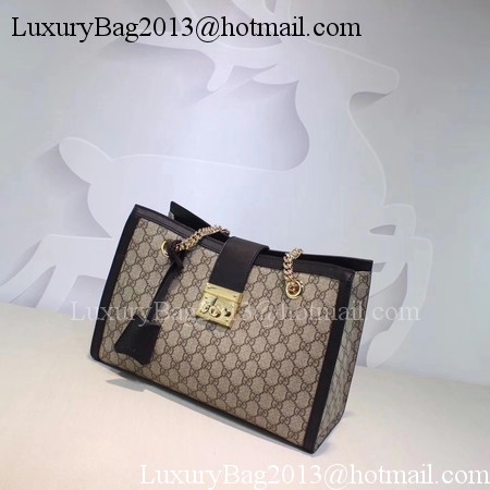 Gucci Padlock GG Supreme Canvas Shoulder Bag 479197 Black Gucci Padlock GG Supreme Canvas Shoulder Bag 479197 Black