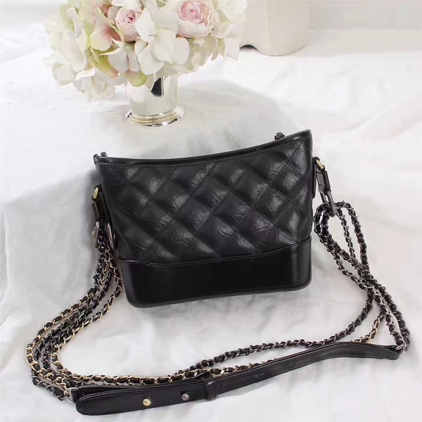 Chanel Gabrielle Calfskin Leather Shoulder Bag 8122A Black Chanel Gabrielle Calfskin Leather Shoulder Bag 8122A Black