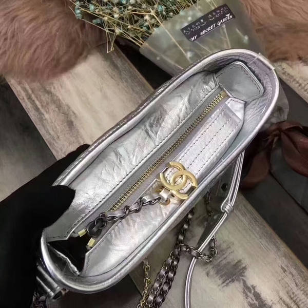 Chanel Gabrielle Calfskin Leather Shoulder Bag 8122A Silver Chanel Gabrielle Calfskin Leather Shoulder Bag 8122A Silver